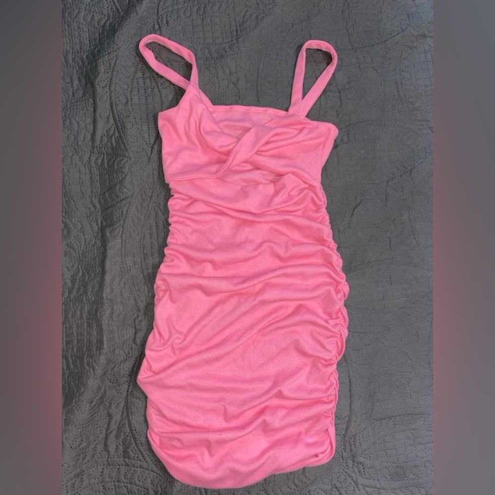 Pink mini dress